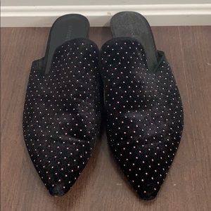 Rebecca Minkoff velvet polka-dot slides